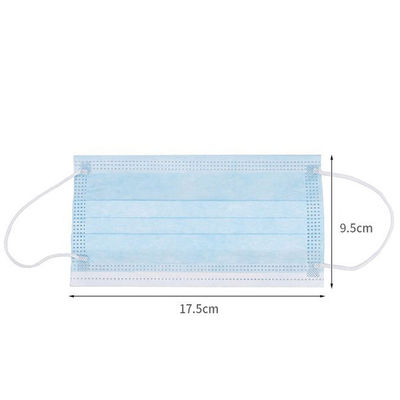 Antibacterial Earloop 175x95mm 3 Ply Surgical Face Mask