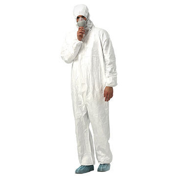 Hospital ISO9001 White SMS Medical Isolation Coverall