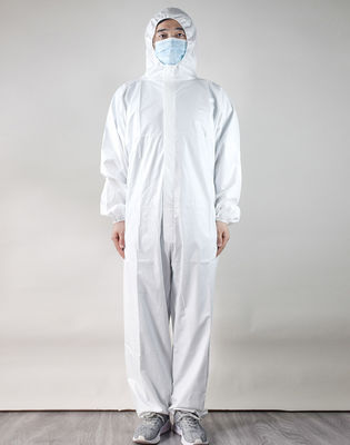 Acid Resistant White 40021-1 Disposable Hooded Coveralls