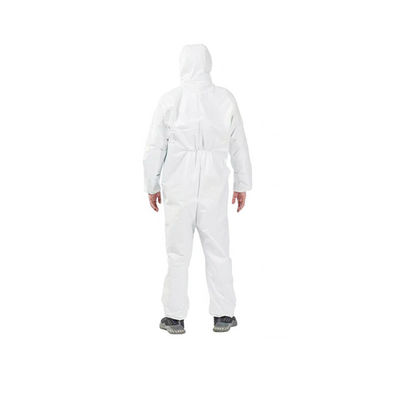 Hospital White 55gsm Polypropylene Disposable Coveralls
