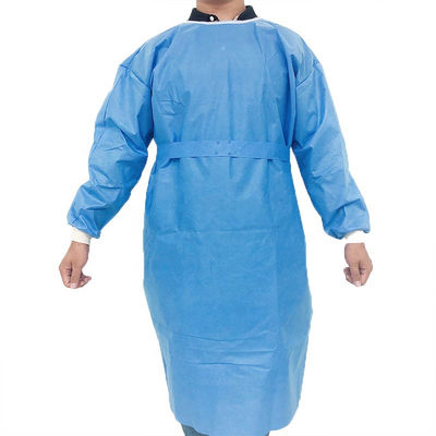 Anti Bacterial Ultrasonic Seams 30g Plastic Isolation Gowns