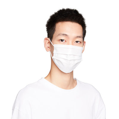 White Earloop 3 Ply FDA Non Woven Disposable Mask