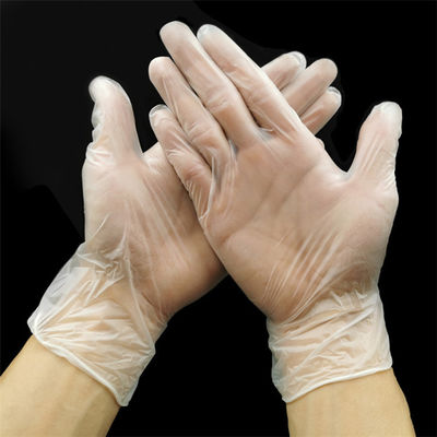 Elastic XL Alkali Resistant 11cm Disposable PVC Gloves