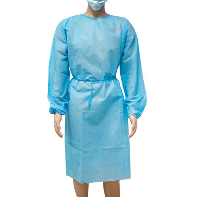 70gsm PP + PE Non Woven Medical Isolation Gowns With Cuff