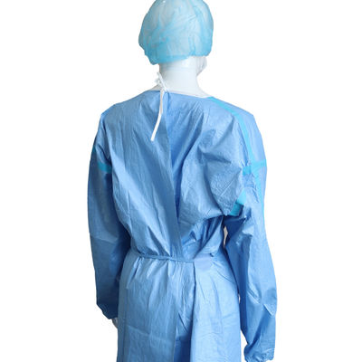 Polypropylene Spunbond Nonwoven Fabric Health Sterile Reinforced Long Sleeves Medlical Isolation Gowns