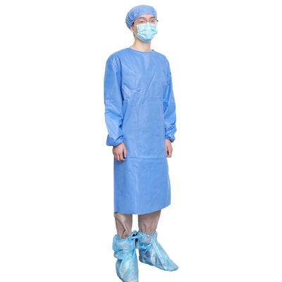 SMS,PP,PP+PE Biodegradable Chemical Resistant S-XXXL 45g-65g Hospital Protective Disposable Isolation Gowns