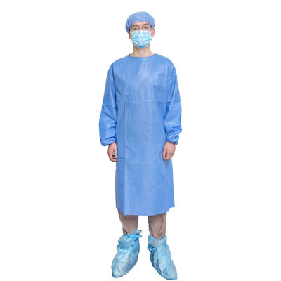 SMS,PP,PP+PE Biodegradable Chemical Resistant S-XXXL 45g-65g Hospital Protective Disposable Isolation Gowns