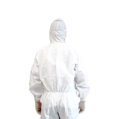 Hospital 35g Hooded Disposable Medical Protective Coveralls