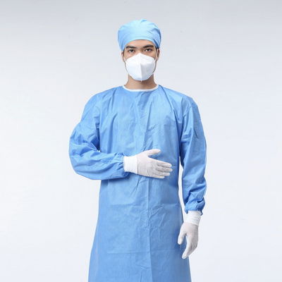 60gsm Nonwoven Sms Level 2 Isolation Gown With Knit Cuff