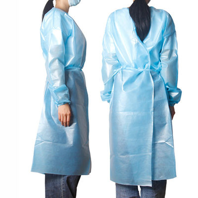 Pe Coated PP 35g Medical Isolation Gowns