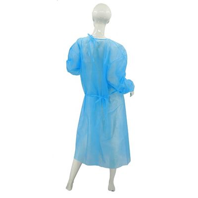 1pcs Per Bag PP PE 100gsm Medical Isolation Gowns