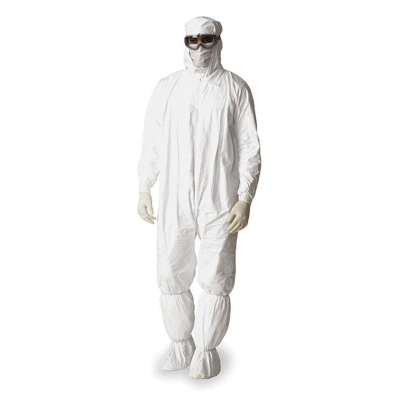 Hospital ISO9001 White SMS Medical Isolation Coverall