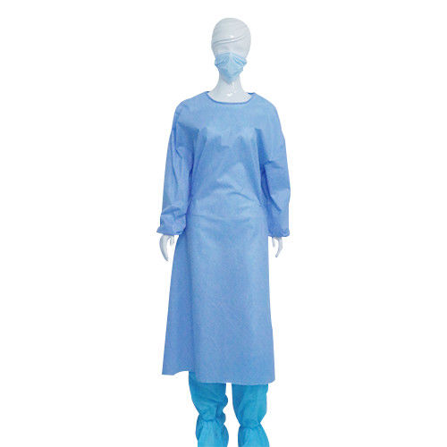 Blue Dust Proof Lightweight Polypropylene Isolation Gown