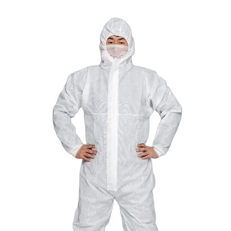Cleanroom 40021-1 50gsm Zipper SMS Disposable Coverall