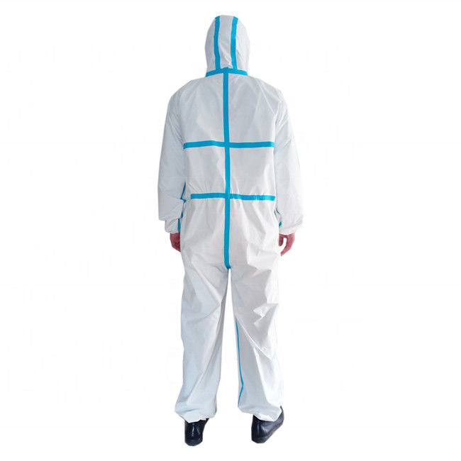 Medical ISO9001 Disposable Hooded Coveralls For Men