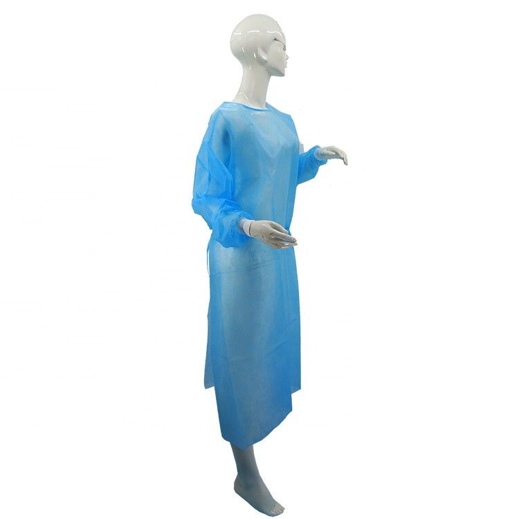 1pcs Per Bag PP PE 100gsm Medical Isolation Gowns