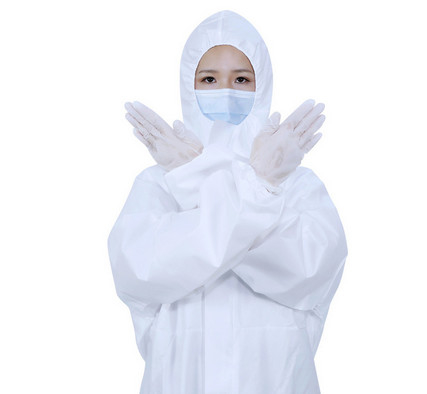 White 2xl Disposable Hooded Coveralls With Elastic Cuffs